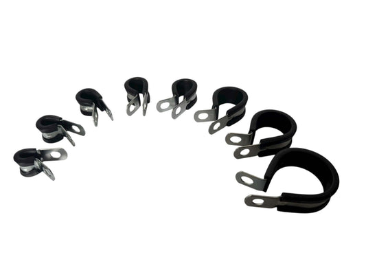 M6 P-Clip, Zinc Plated. Hi-Temp TPE160 Liner, PCZH Range (Pack of 5)