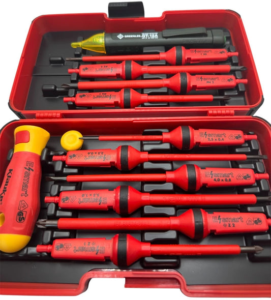 Klauke E-Smart KL301IS 13pce DVE Exchangeable Blade Set with GT-12A Detector