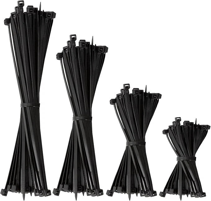 CABLE TIES, ZIP TIES, BUNDLE TIES (Black/Natural) - (pack of 100)