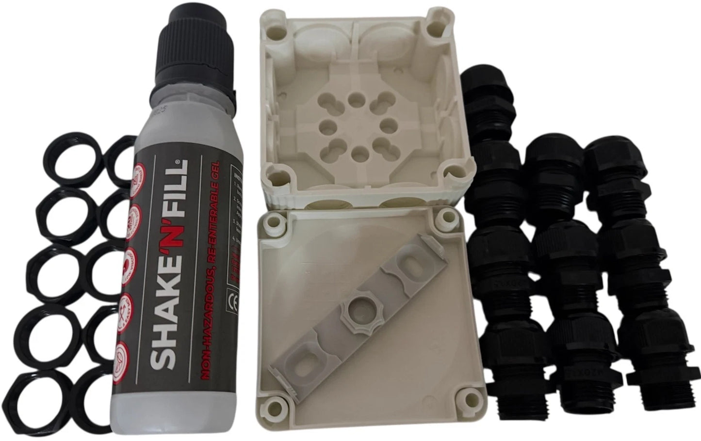 JUNCTION BOX SEALING KIT, WISKA 308 BOX, DOME TOP GLANDS, RE-ENTERABLE GEL