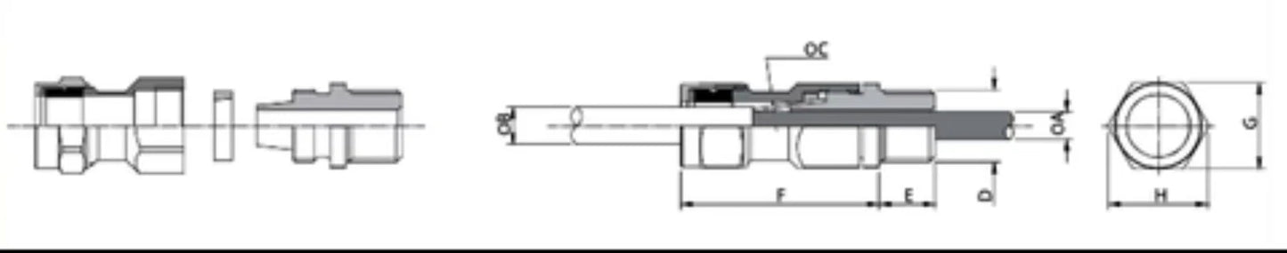 CABLE GLANDS - Industrial Gland Kit – CW20s, (pack of 2 glands)
