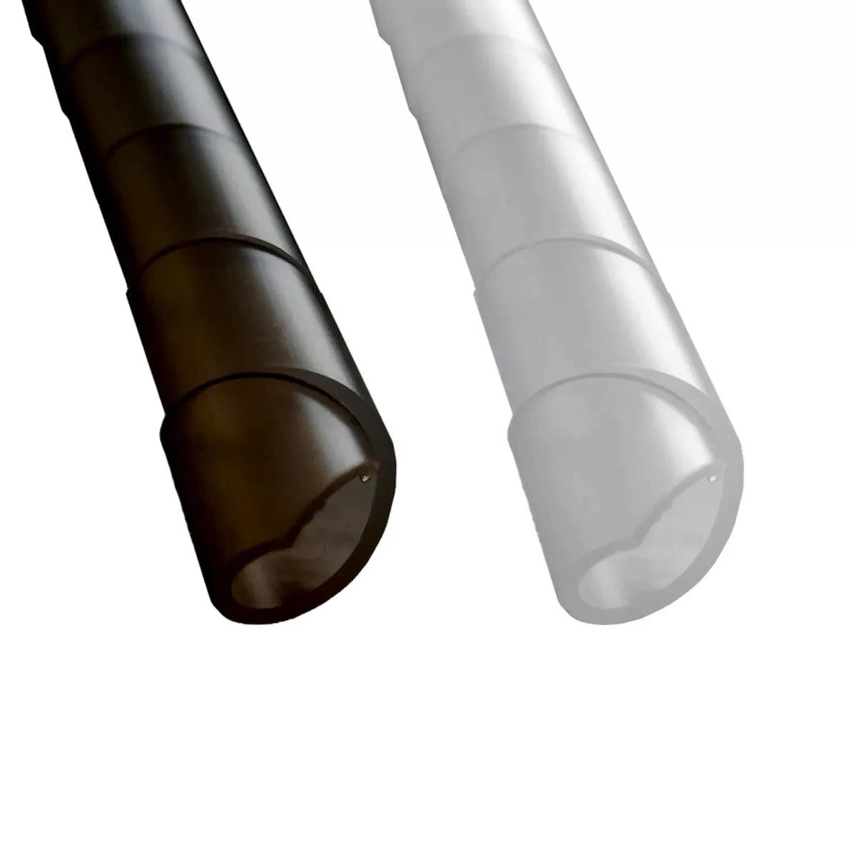 Spiral Wrap (Cable tidy) - Black & Natural - 6mm - 19mm High Quality LDPE (1Mtr)