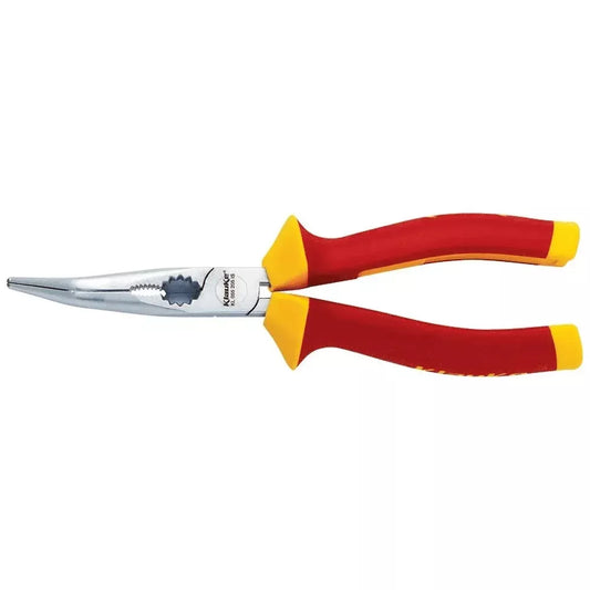 KLAUKE KL055205IS VDE BENT LONG NOSE PLIERS 205mm 45Degree