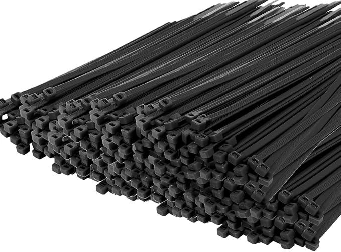 CABLE TIES, ZIP TIES, BUNDLE TIES (Black/Natural) - (pack of 100)