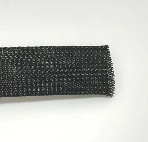 Supaflex Braided Sleeving Woven Sheath – Grey or Black – Range 3mm–73mm (1Mtr)